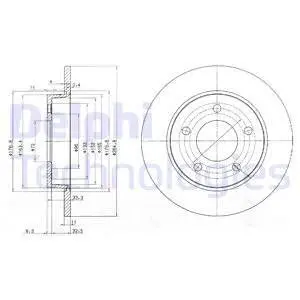 BG4025C Гальмівний диск DELPHI підбір по vin на Brocar