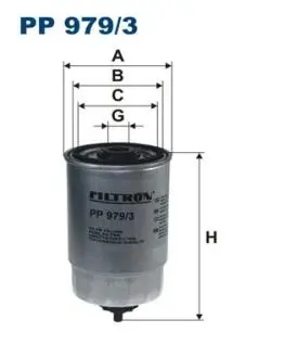 PP9793 Фільтр паливний FILTRON підбір по vin на Brocar