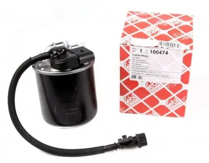 100474 Фильтр топливный MB Sprinter/Vito OM642/646/651 (с датчиком) FEBI BILSTEIN подбор по vin на Brocar