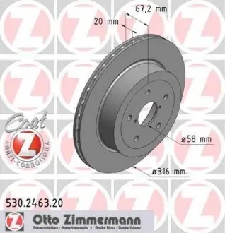 530246320 Гальмівні диски ZIMMERMANN підбір по vin на Brocar