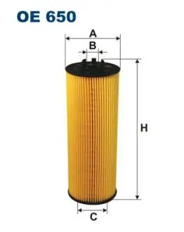 OE650 Фільтр масляний FILTRON підбір по vin на Brocar