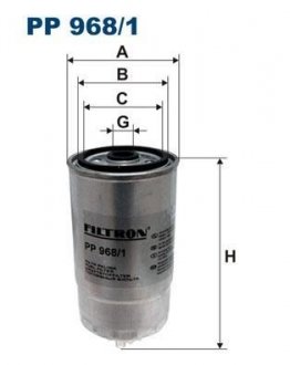 PP9681 Фильтр топливный FILTRON подбор по vin на Brocar
