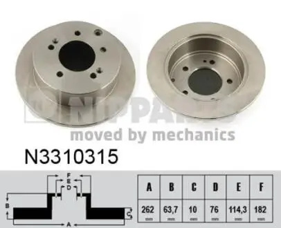 N3310315 Тормозные диски NIPPARTS підбір по vin на Brocar