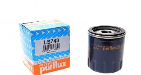 LS743 Фільтр масляний Toyota Corolla 1.3-1.8 89- PURFLUX підбір по vin на Brocar