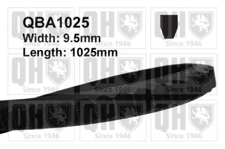 QBA1025 Ремінь клиновидний 10х1025 QUINTON HAZELL підбір по vin на Brocar