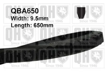 QBA650 Ремень клиновидный 10x650 QUINTON HAZELL подбор по vin на Brocar