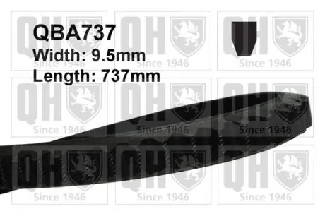 QBA737 Ремень клиновой QUINTON HAZELL підбір по vin на Brocar