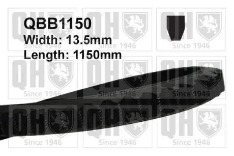 QBB1150 Ремінь клиновидний 13x1150 QUINTON HAZELL підбір по vin на Brocar