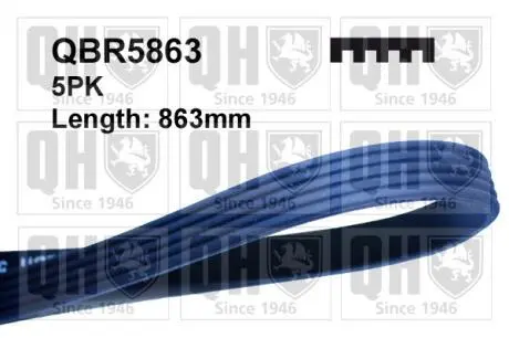 QBR5863 Пасок клиновий QUINTON HAZELL підбір по vin на Brocar