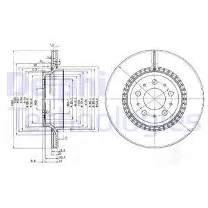 BG3782C Гальмівні диски DELPHI підбір по vin на Brocar