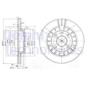 BG3806 Тормозные диски DELPHI подбор по vin на Brocar