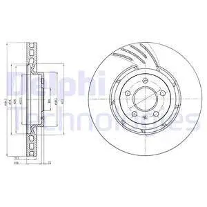 BG9052 Тормозные диски DELPHI подбор по vin на Brocar