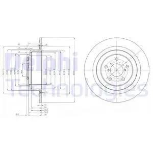 BG4154 Тормозные диски DELPHI подбор по vin на Brocar