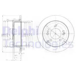 BG3799 Гальмівний диск DELPHI підбір по vin на Brocar