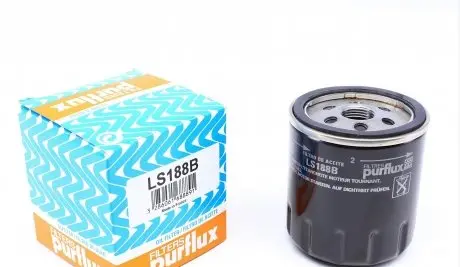 LS188B Фільтр масляний Fiat Fiorino 80-/ Jeep Cherokee 2.4 01-08 (h=85mm) PURFLUX підбір по vin на Brocar