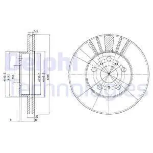 BG2596 Гальмівний диск DELPHI підбір по vin на Brocar