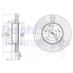 BG3755C Тормозные диски DELPHI подбор по vin на Brocar