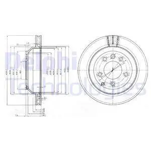 BG3775C Тормозные диски DELPHI підбір по vin на Brocar