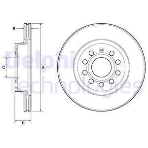 BG3832C Гальмівний диск DELPHI підбір по vin на Brocar