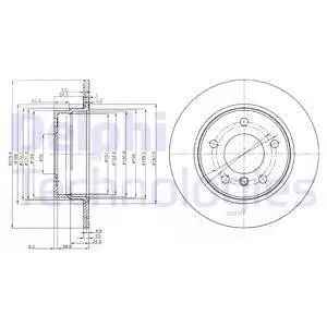 BG3948C Тормозные диски DELPHI подбор по vin на Brocar