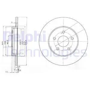 BG3663C Гальмівний диск DELPHI підбір по vin на Brocar