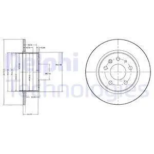 BG2240 Гальмівний диск DELPHI підбір по vin на Brocar