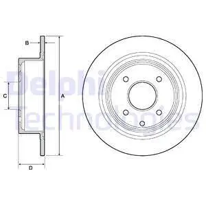BG4666C Тормозные диски DELPHI підбір по vin на Brocar