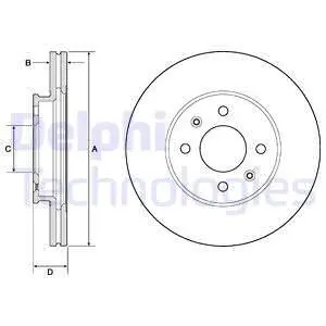 BG4744C Тормозные диски DELPHI подбор по vin на Brocar