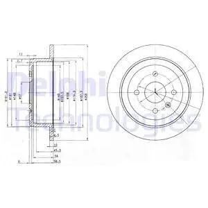 BG3615 Тормозные диски DELPHI подбор по vin на Brocar