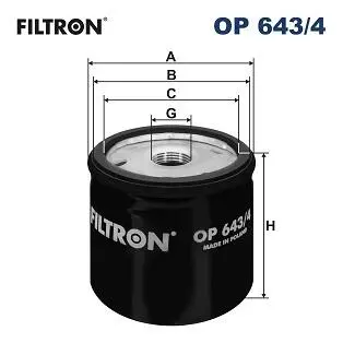 OP6434 Фільтр масляний FILTRON підбір по vin на Brocar