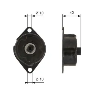 T38499 Натяжник паска поліклин. Skoda Felicia VW Caddy, Lupo, Polo 1.0-1.9SDI 94- GATES підбір по vin на Brocar