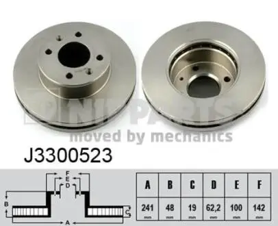 J3300523 Тормозные диски NIPPARTS подбор по vin на Brocar