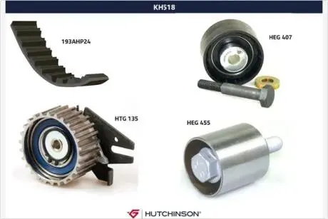 KH518 Комплект ГРМ Opel Insignia 2.0 CDTI 08- HUTCHINSON підбір по vin на Brocar