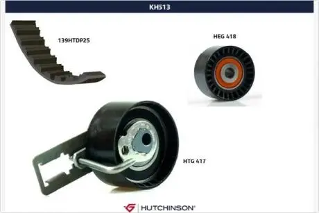 KH513 Ремень ГРМ к-т HUTCHINSON подбор по vin на Brocar