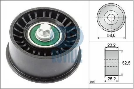 55373 Ролик направляющий ремня ГРМ Opel Astra G 1.4/1.6/1.8, Vectra C, Zafira,Lacetti RUVILLE подбор по vin на Brocar