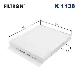 K1138 Фільтр салону FILTRON підбір по vin на Brocar