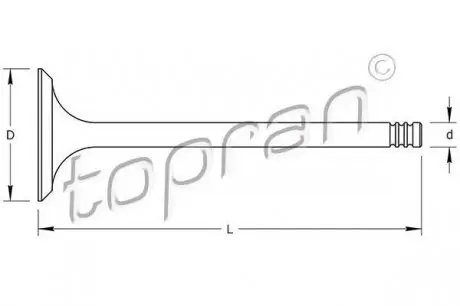 721560 Клапан TOPRAN підбір по vin на Brocar