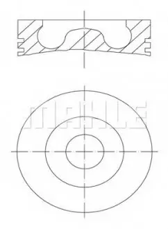 039PI00113000 Поршень Citroen Berlingo/Peugeot Partner 1.6HDI 05- (75.00mm/STD) MAHLE / KNECHT подбор по vin на Brocar