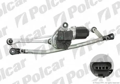 3085ZWP2 Механізм склоочисників з моторчиком POLCAR підбір по vin на Brocar