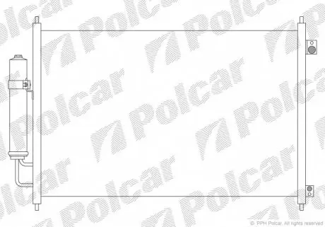 2747K81K Радіатор кондиціонера POLCAR підбір по vin на Brocar