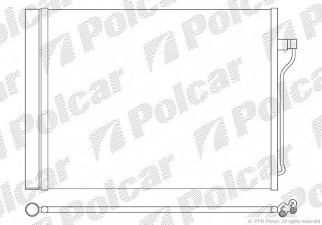 2019K8C1 Радиатор кондиционера BMW 5, 10-/7, 08- POLCAR подбор по vin на Brocar