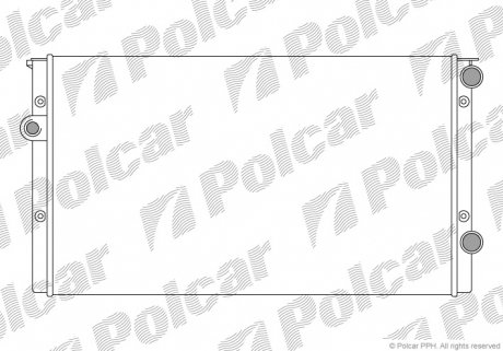 953808B5 Радиатор основной VW Golf III, Vento 1.9D,TDI 91- POLCAR підбір по vin на Brocar