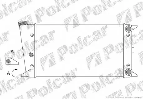 9531086 Радіатор двигуна GOLF I / JETTA I 74- POLCAR підбір по vin на Brocar