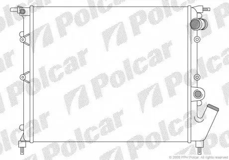 6031083 Радиатор двигателя EXPRESS/EXTRA/RAPID POLCAR подбор по vin на Brocar