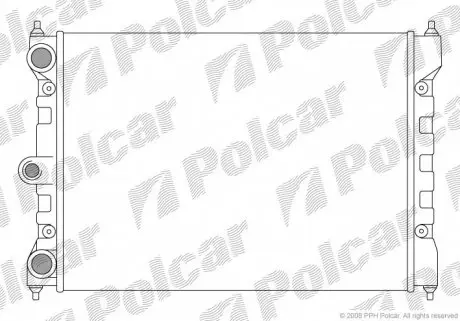 9523081 Радиатор двигателя POLO/DERBY 81-94 POLCAR подбор по vin на Brocar