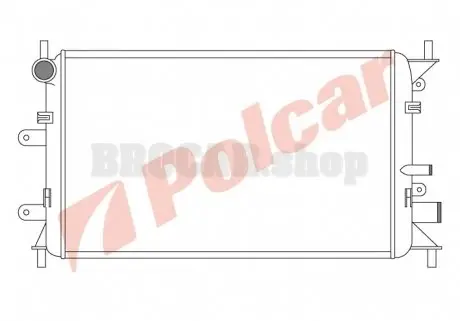 320608A1 Радіатор двигуна ESCORT/ORION 90- POLCAR підбір по vin на Brocar