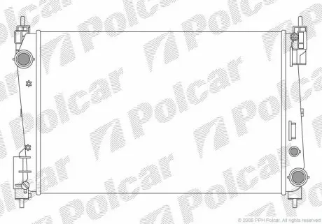 302408A1 Радиатор двигателя PUNTO GRANDE 05- POLCAR підбір по vin на Brocar