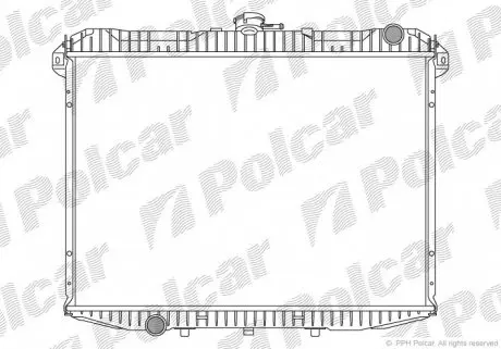 2770082 Радиатор двигателя MAVERICK 93-01 POLCAR подбор по vin на Brocar