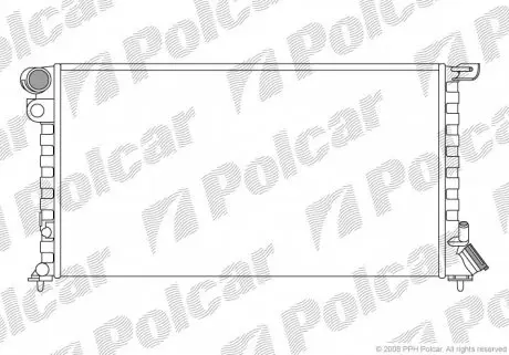 235008A Радіатор двигуна BERLINGO 96-02 POLCAR підбір по vin на Brocar