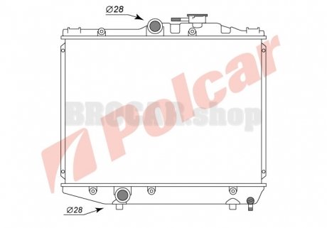 8100081K Радіатор охолодження POLCAR підбір по vin на Brocar